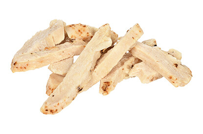 Cooked chicken strips