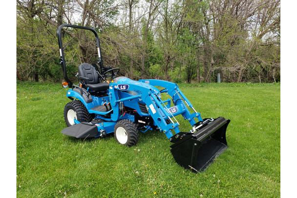 LS Tractor MT125 – 24.7HP -4×4- Yanmar Diesel – w/ Front Loader & Versa Turf Tires & 60” Mid Mount Mower