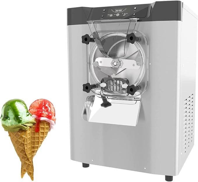 Automatic Hard Ice Cream Machine, Healthy Fruit Italian Gelato, Frozen Fruit Yogurt Batch Freezer for Restaurant, Snack Bar, Cafe