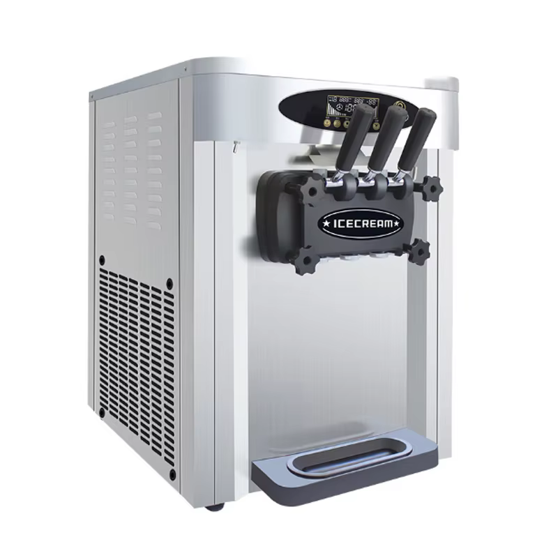 Vertical Soft Ice Cream Machine 20L/H R410A R22 Refrigerant Table Commercial Maker