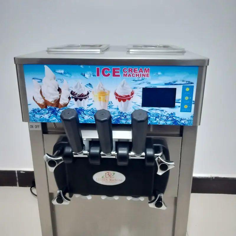 VEVOR Commercial Ice Cream Machine, 18 L/H Yield, 1780W Single Flavor Hard Serve Ice Cream Maker with Wheels, 6L Stainless Steel Cylinder, LED Panel Auto Clean Pre-cooling, for Restaurant Snack Bars