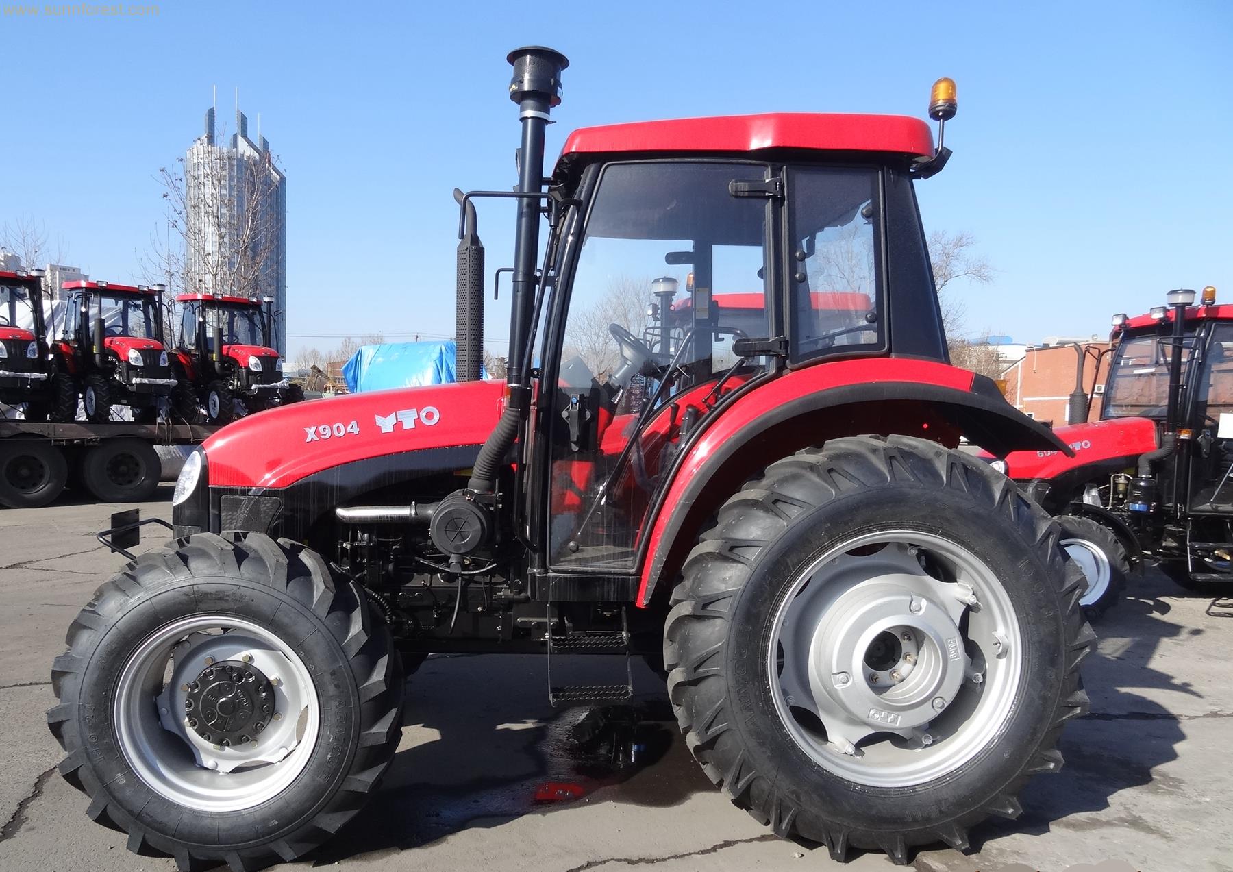 YTO brand X804 80hp wheel tractor with cabin or canopy