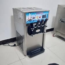 Silver Color Automatic Soft Ice Cream Machine 3 Flavors Commercial Ice Cream Roll Making Vending Machine