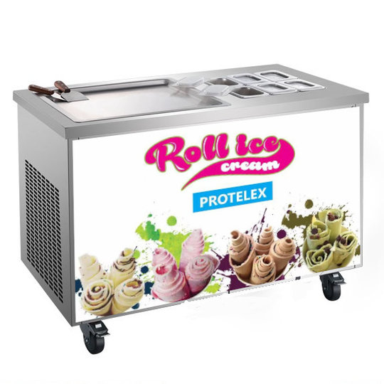 Ice roll machine with cooling room and 6 refrigerated GN