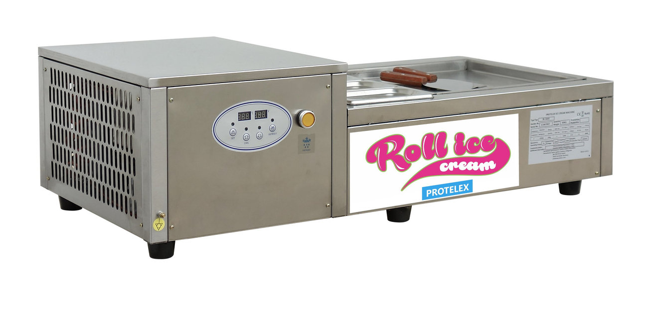 Ice rolls machine table with 4 GN