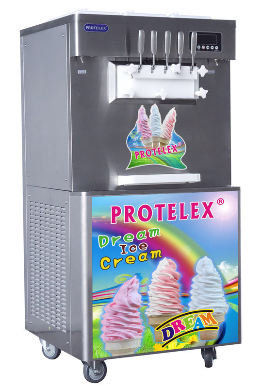 Soft serve ice cream machine 2700W 5 handles